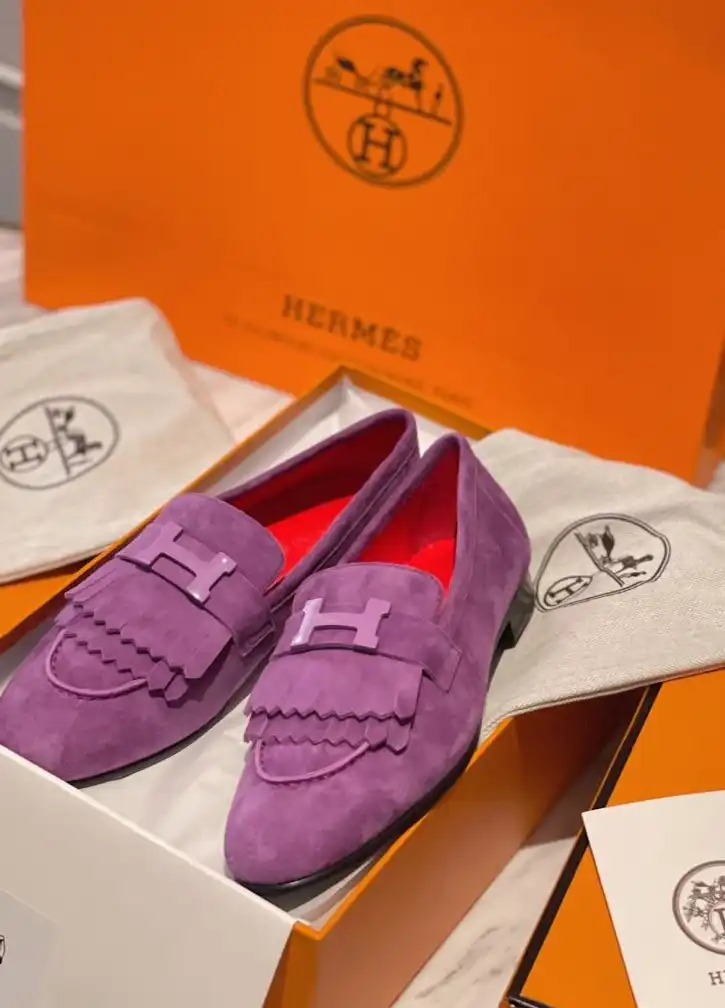 hype Hermes Leather Shoes