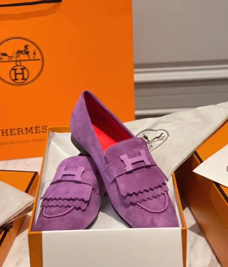 hype Hermes Leather Shoes