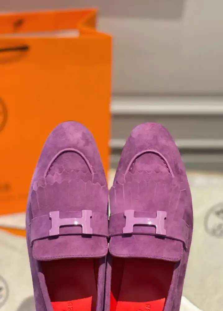 hype Hermes Leather Shoes