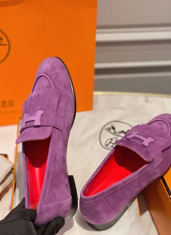 hype Hermes Leather Shoes