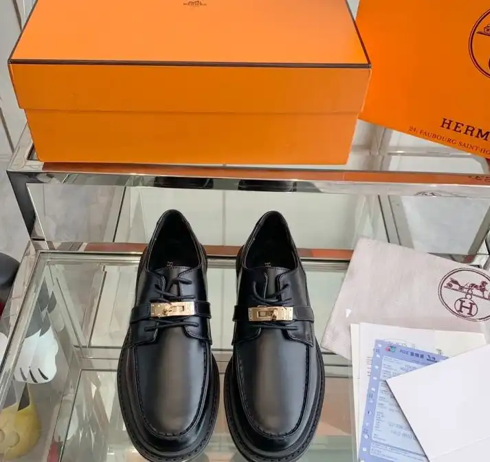 hype Hermes Leather Shoes