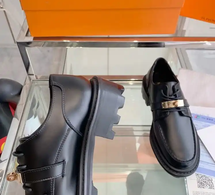 hype Hermes Leather Shoes