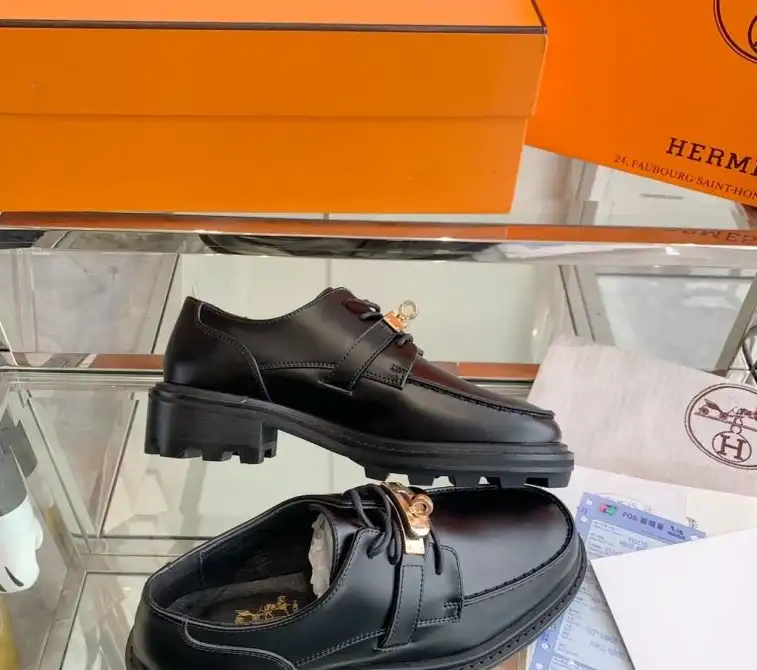 hype Hermes Leather Shoes