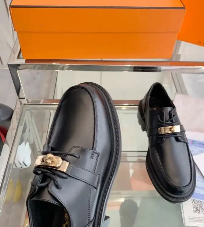 hype Hermes Leather Shoes