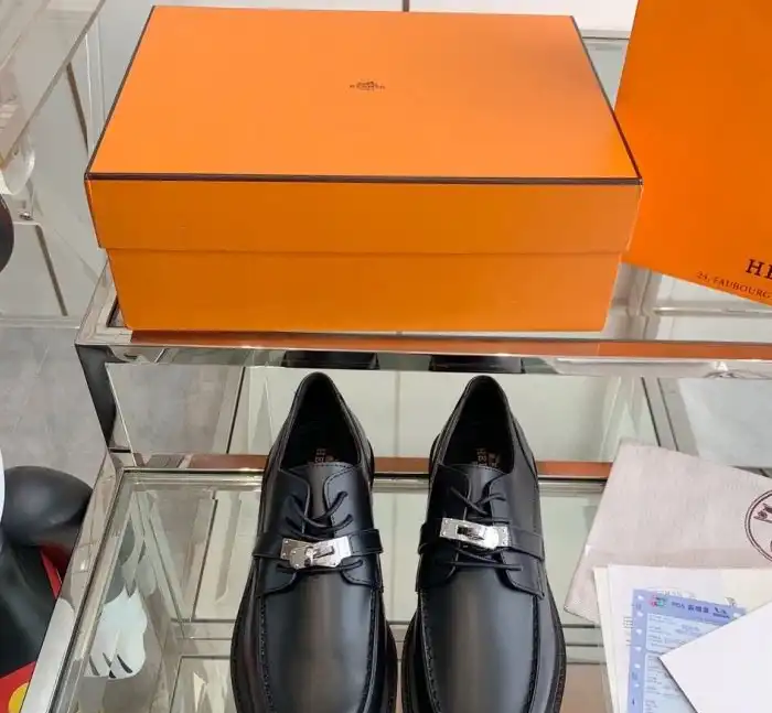 hype Hermes Leather Shoes