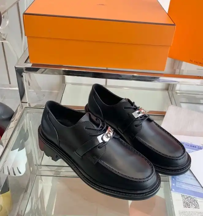 hype Hermes Leather Shoes