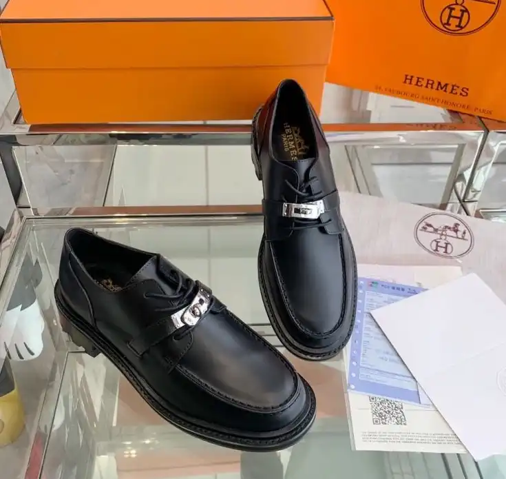 hype Hermes Leather Shoes