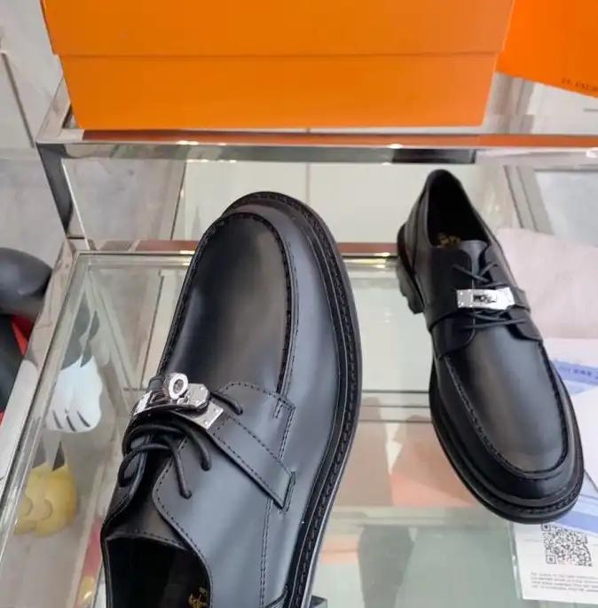 hype Hermes Leather Shoes