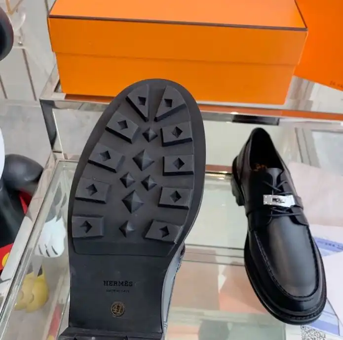 hype Hermes Leather Shoes