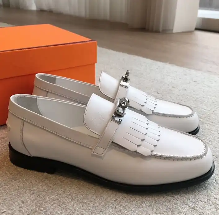 hype Hermes Leather Shoes