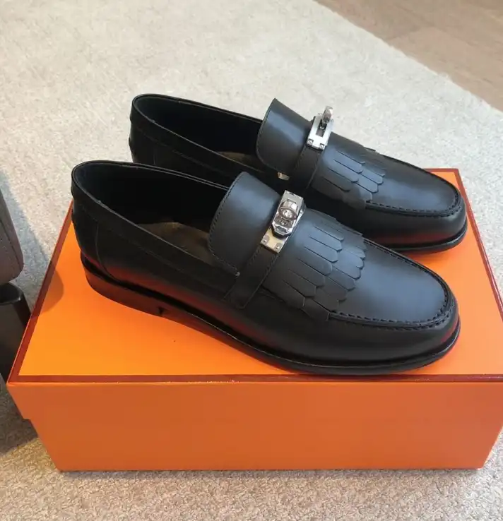 hype Hermes Leather Shoes