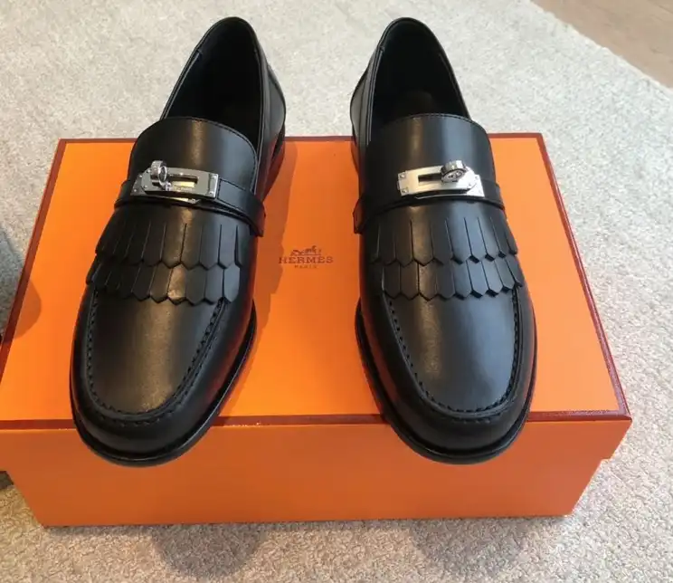 hype Hermes Leather Shoes