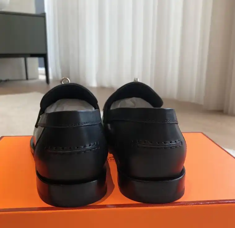 hype Hermes Leather Shoes