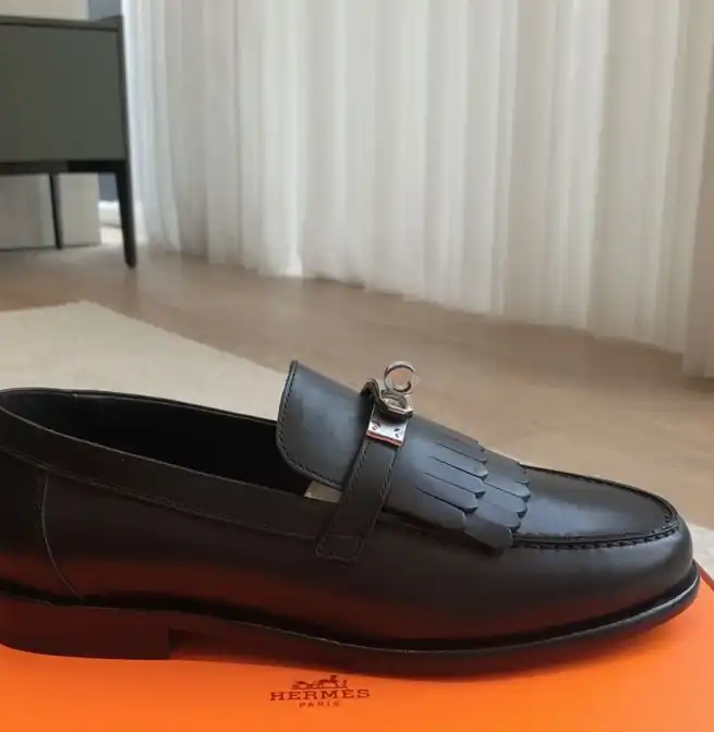 hype Hermes Leather Shoes