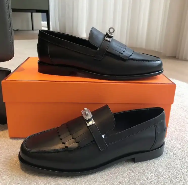 hype Hermes Leather Shoes