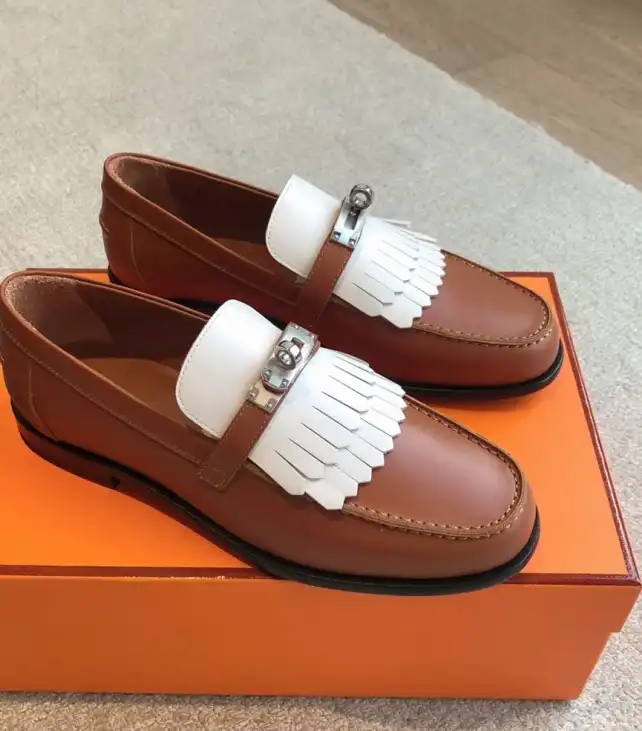 hype Hermes Leather Shoes