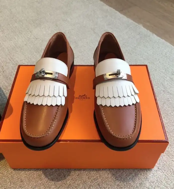 hype Hermes Leather Shoes