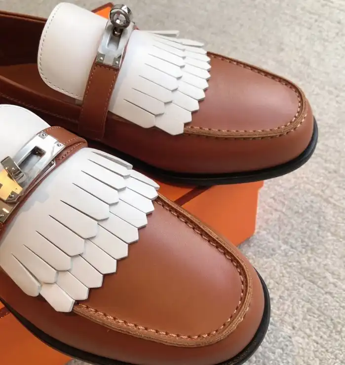 hype Hermes Leather Shoes