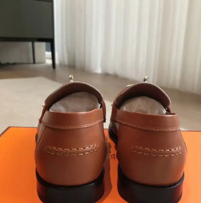 hype Hermes Leather Shoes