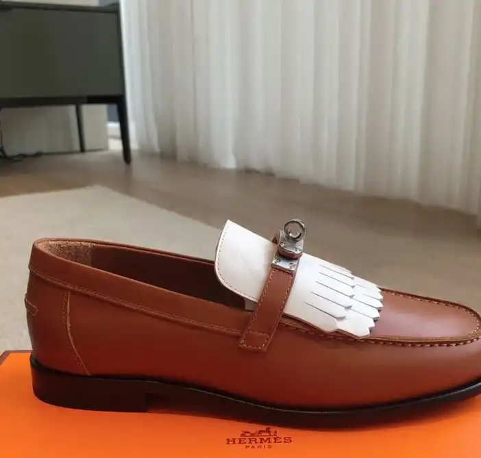 hype Hermes Leather Shoes