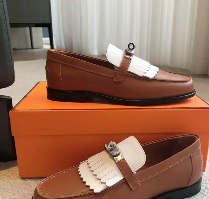 hype Hermes Leather Shoes