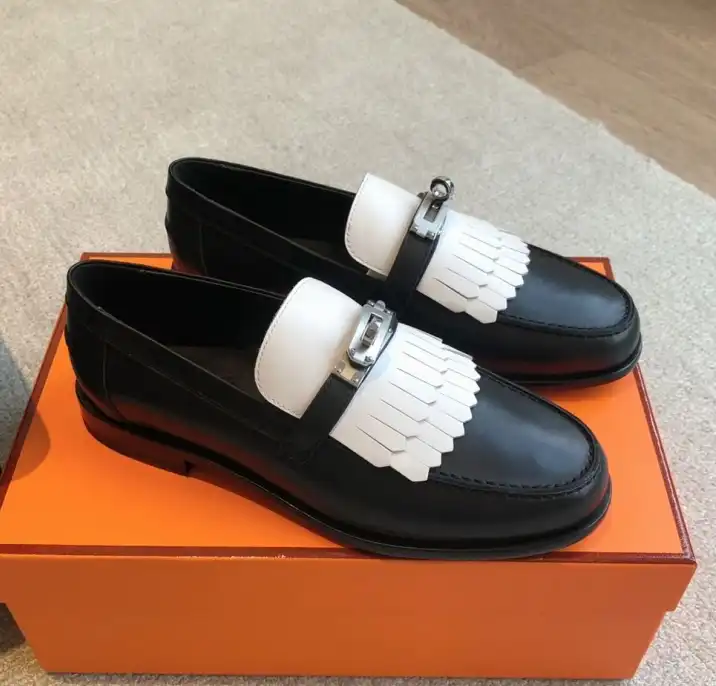 hype Hermes Leather Shoes