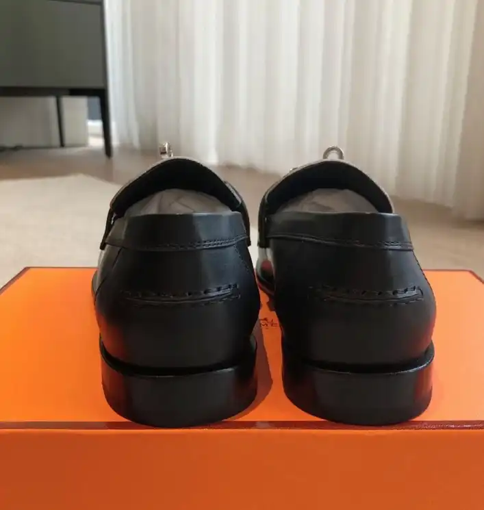 hype Hermes Leather Shoes