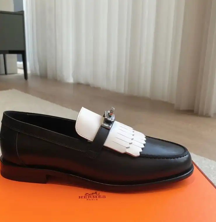 hype Hermes Leather Shoes