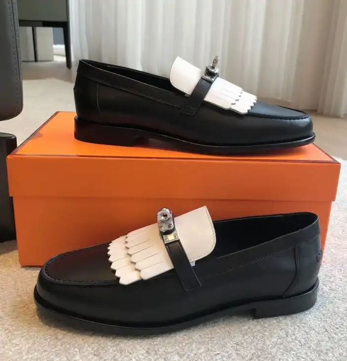 hype Hermes Leather Shoes