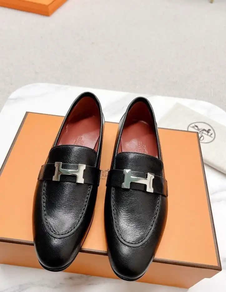 hype Hermes Leather Shoes