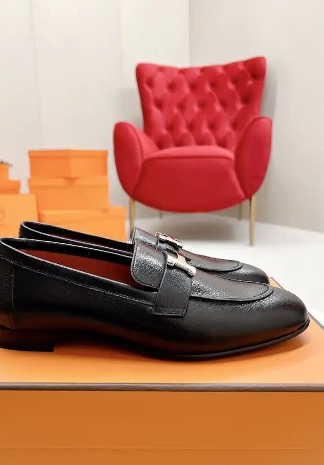 hype Hermes Leather Shoes