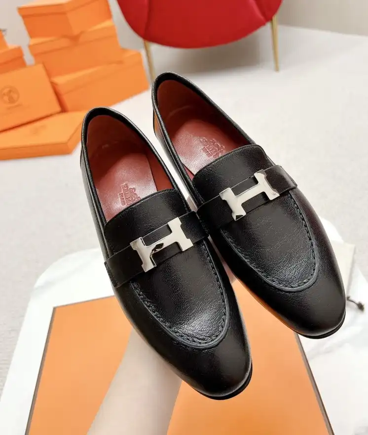 hype Hermes Leather Shoes