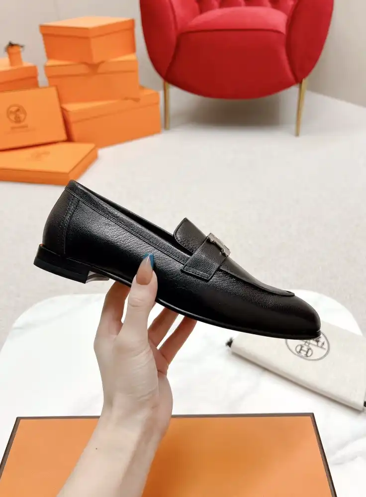 hype Hermes Leather Shoes