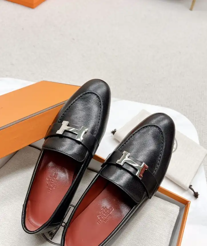 hype Hermes Leather Shoes