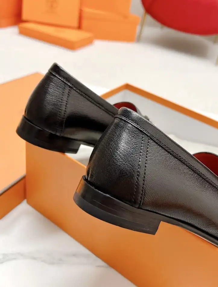 hype Hermes Leather Shoes