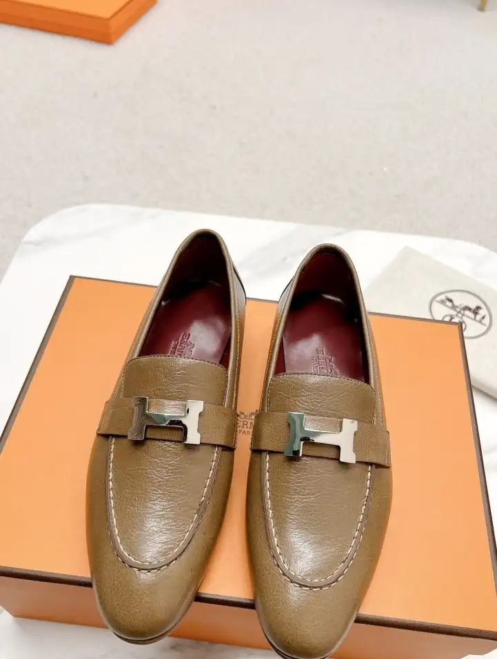 hype Hermes Leather Shoes