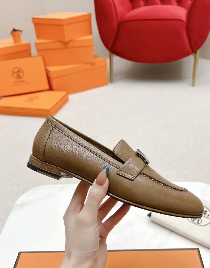 hype Hermes Leather Shoes