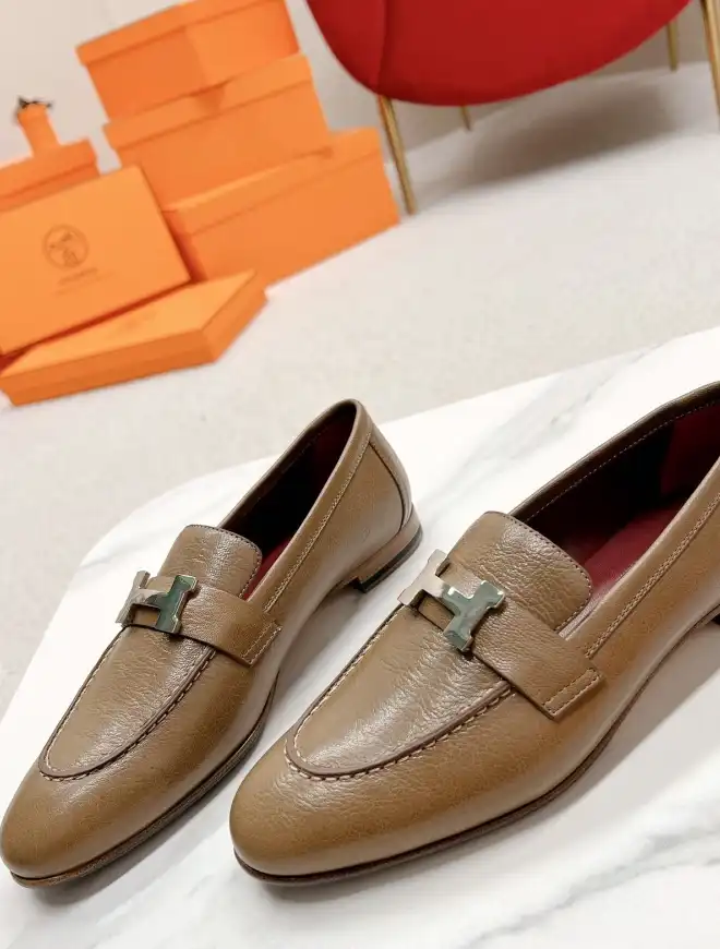 hype Hermes Leather Shoes