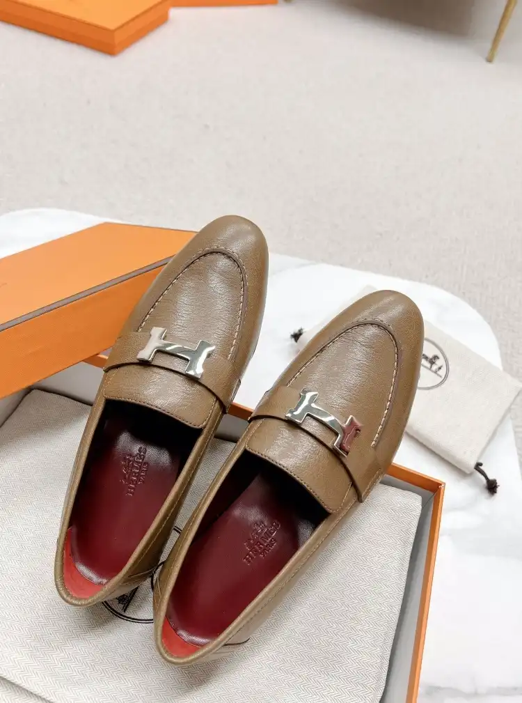 hype Hermes Leather Shoes