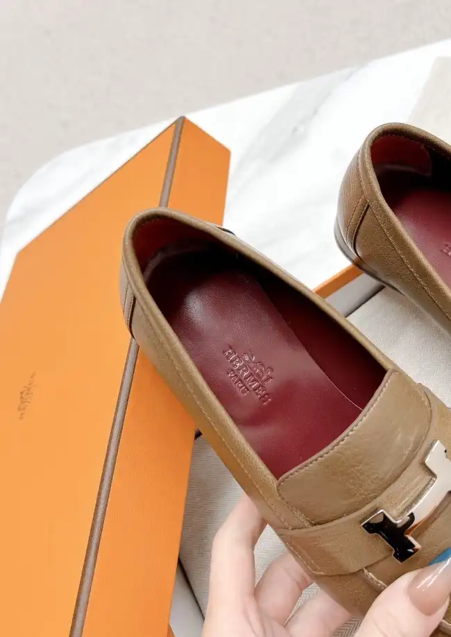 hype Hermes Leather Shoes