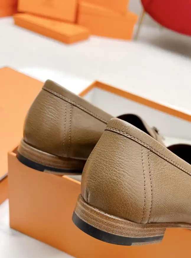 hype Hermes Leather Shoes