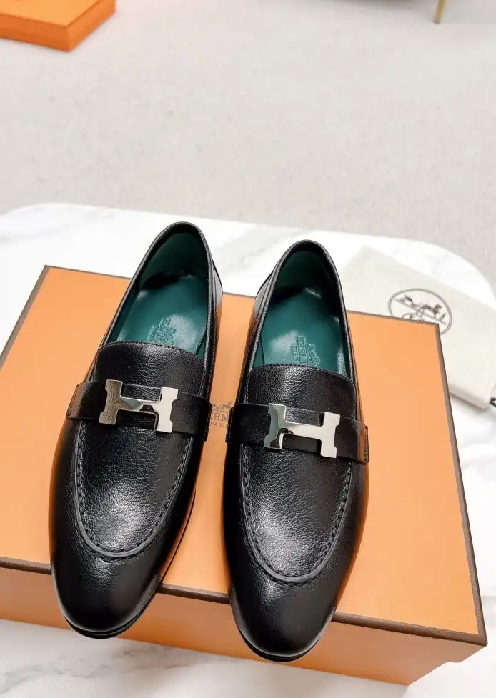 hype Hermes Leather Shoes