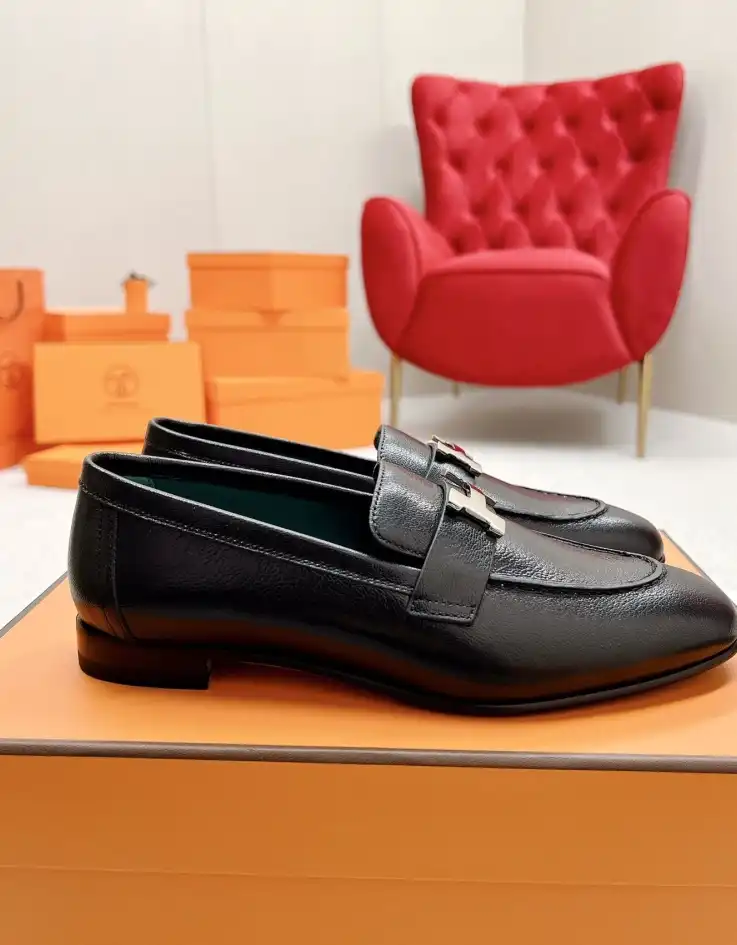 hype Hermes Leather Shoes