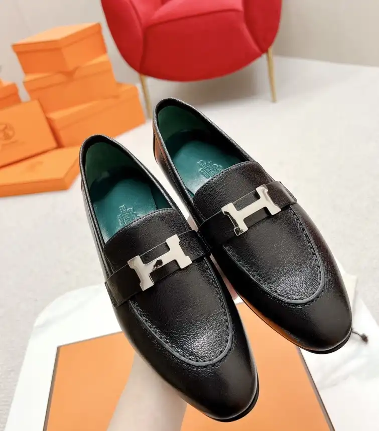 hype Hermes Leather Shoes