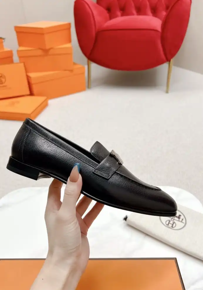 hype Hermes Leather Shoes