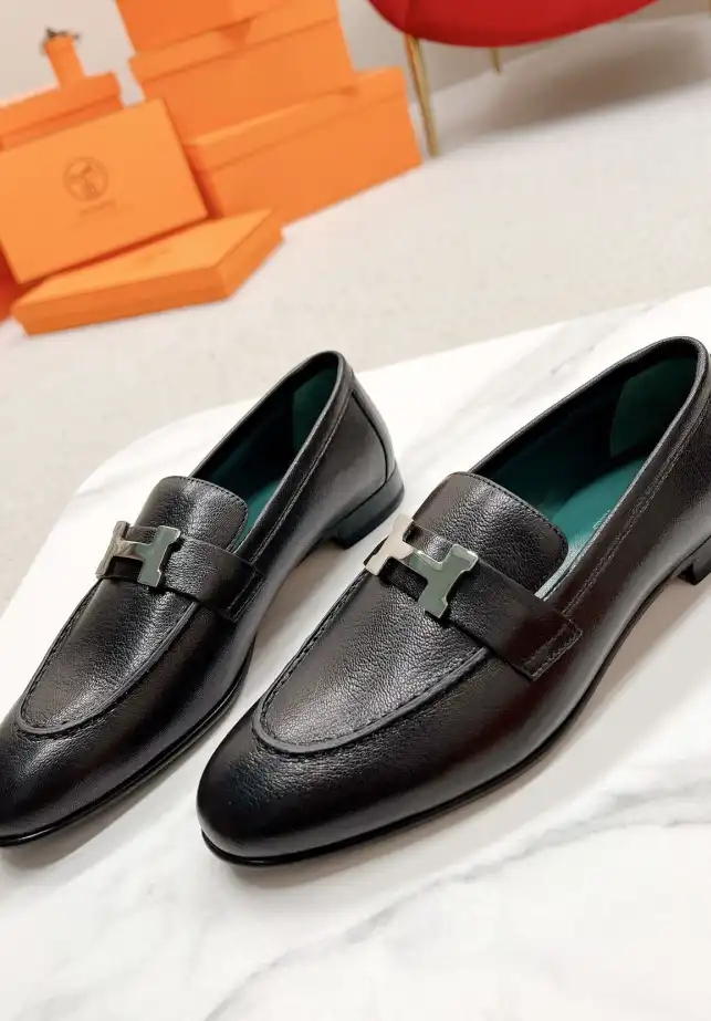 hype Hermes Leather Shoes