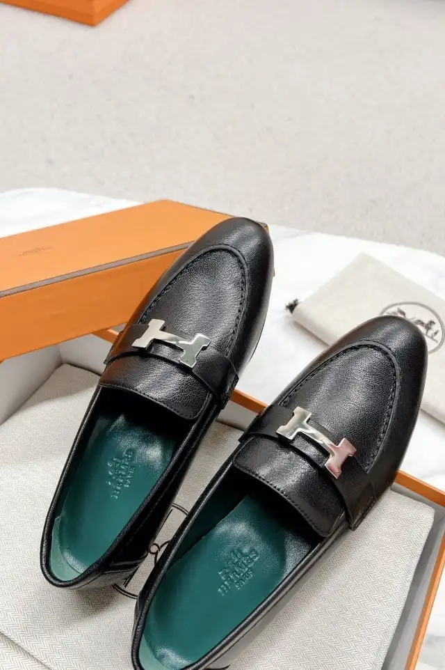 hype Hermes Leather Shoes