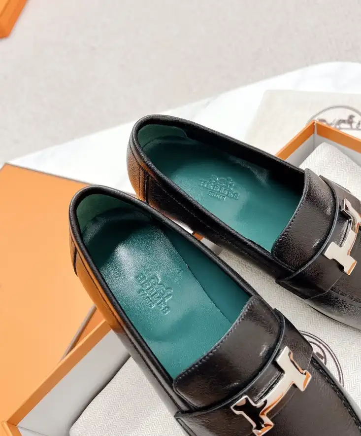 hype Hermes Leather Shoes