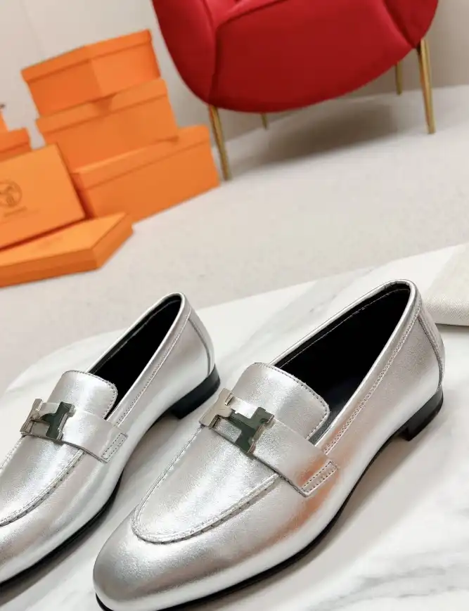 hype Hermes Leather Shoes