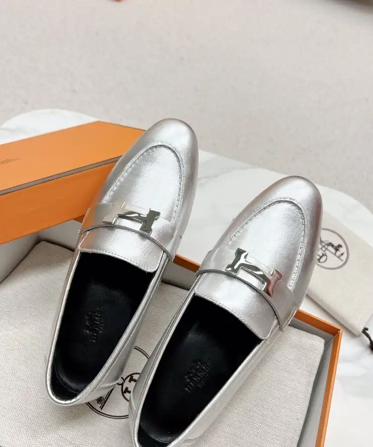 hype Hermes Leather Shoes